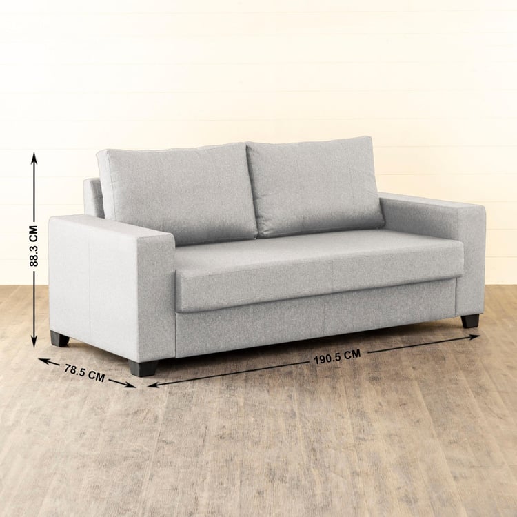 Helios Mendoza Fabric 3-Seater Sofa - Off-White
