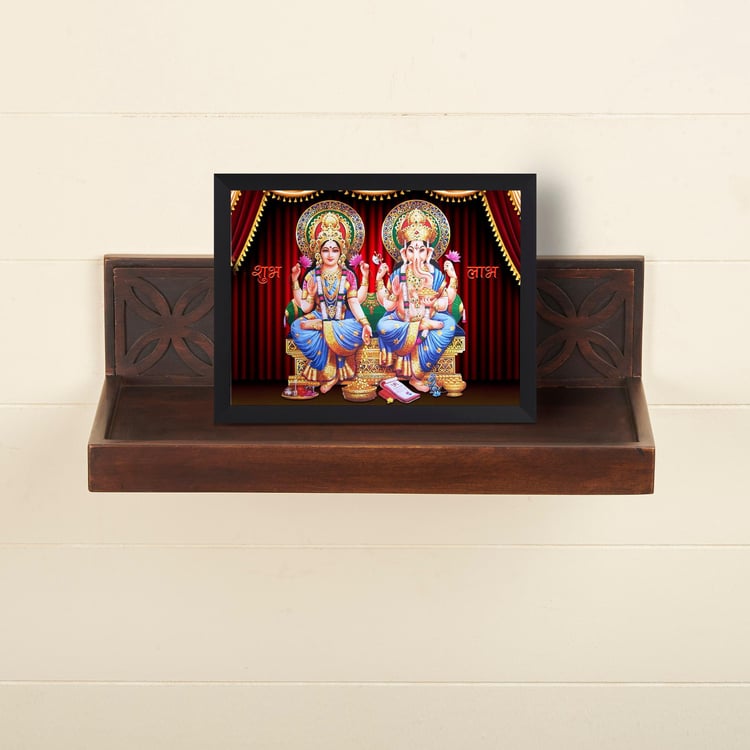 Divine Solid Wood Wall Pooja Mandir