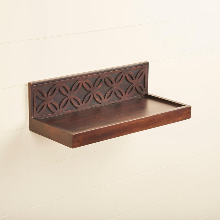 Divine Solid Wood Wall Pooja Mandir