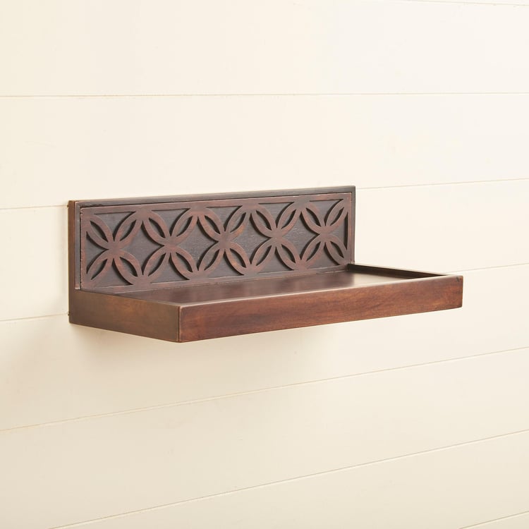 Divine Solid Wood Wall Pooja Mandir