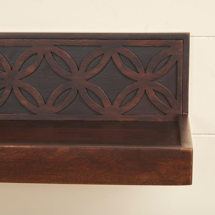 Divine Solid Wood Wall Pooja Mandir