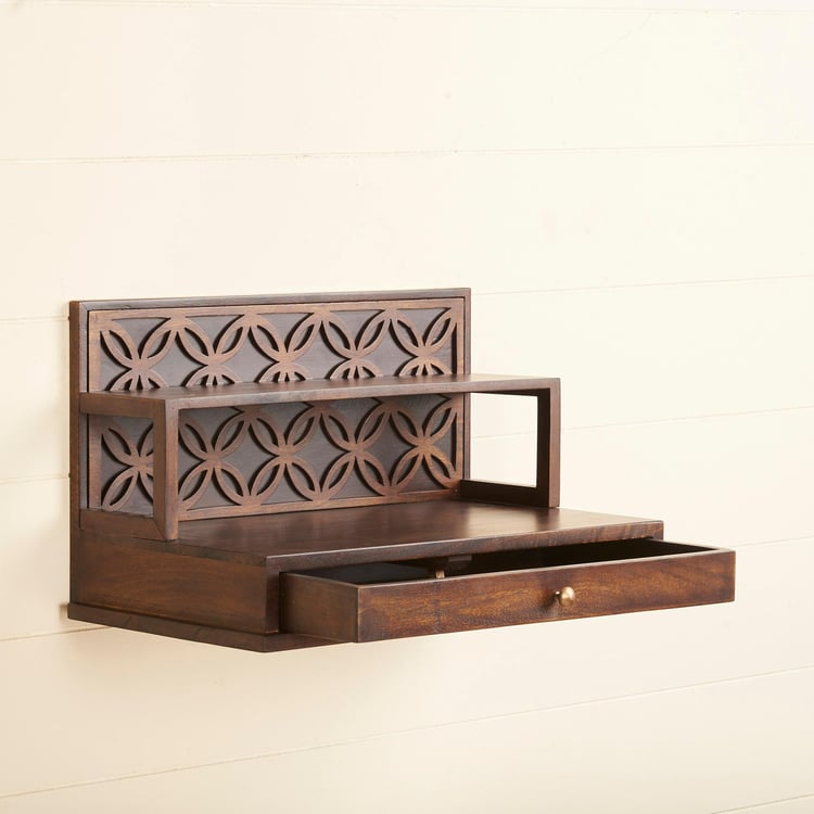 Faith Solid Wood Wall Pooja Mandir