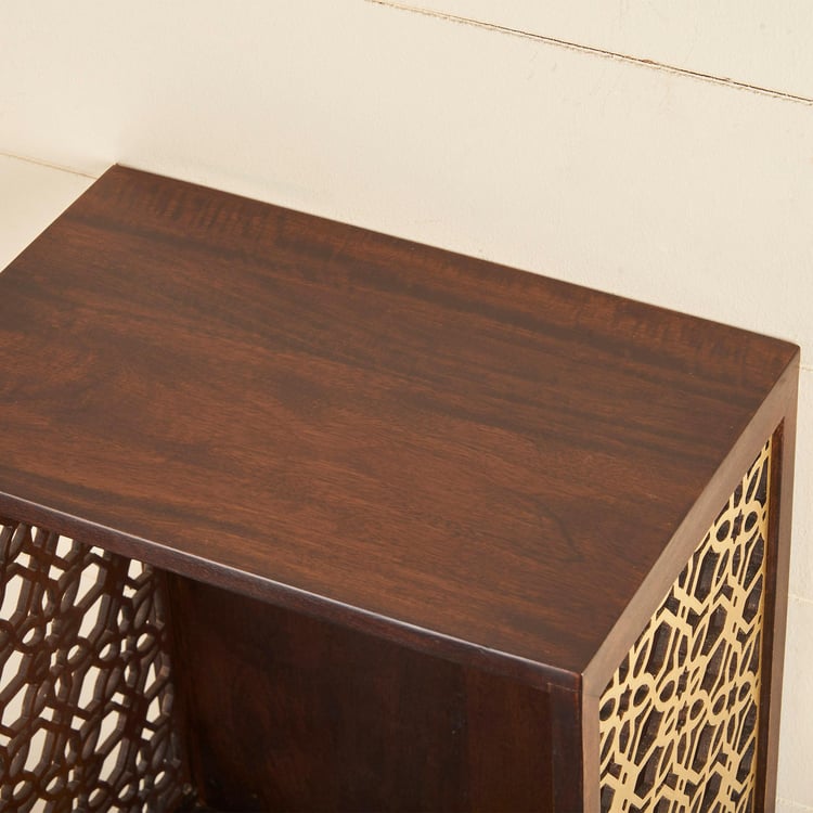 Divine Solid Wood Wall Floor Pooja Mandir