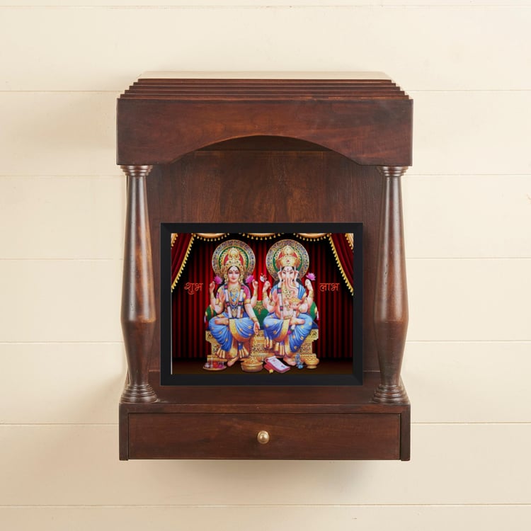 Hope Solid Wood Floor Pooja Mandir