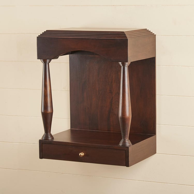 Hope Solid Wood Floor Pooja Mandir