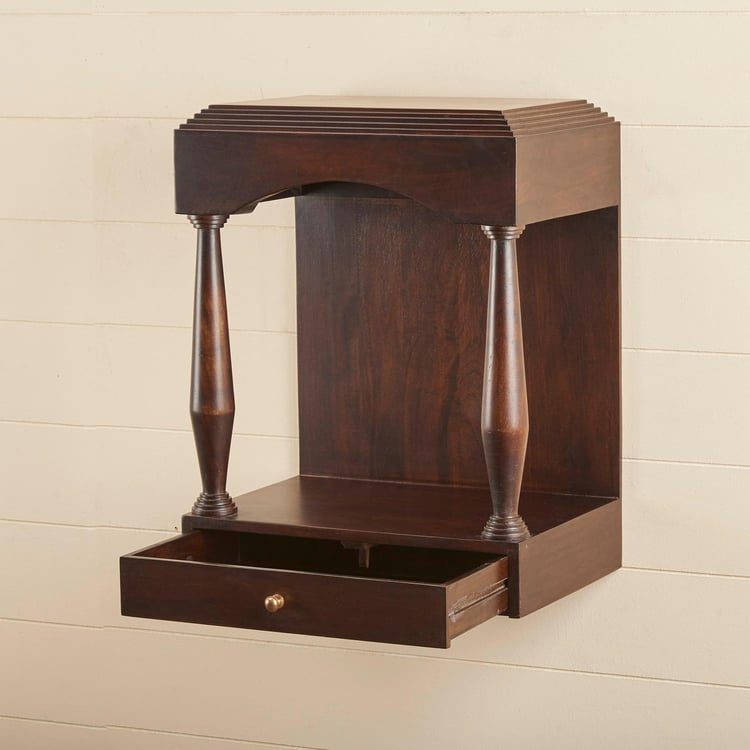 Hope Solid Wood Floor Pooja Mandir