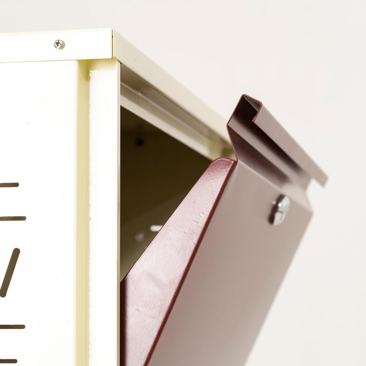 Helios Lagos Metal 6 Pairs Shoe Cabinet - Maroon