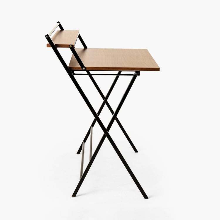 Helios Cairo 2-Tier Folding Study Table - Brown