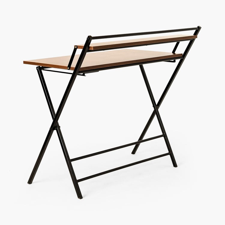 Helios Cairo 2-Tier Folding Study Table - Brown