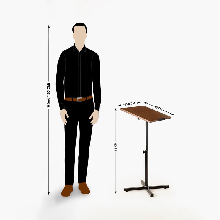 Helios Zaria Height Adjustable Fixed Table - Brown