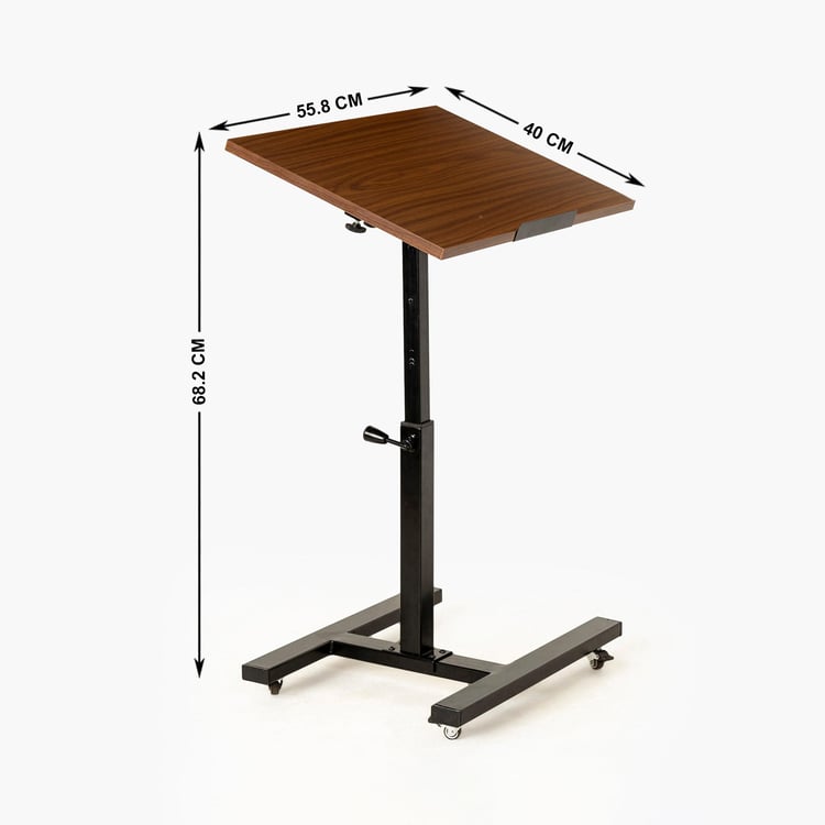 Helios Zaria Height Adjustable Portable Table - Brown