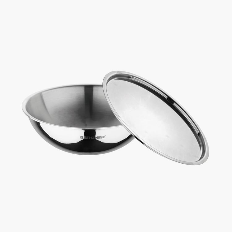 BERGNER Argent Triply Stainless Steel Tasra with Lid - 1.5 L