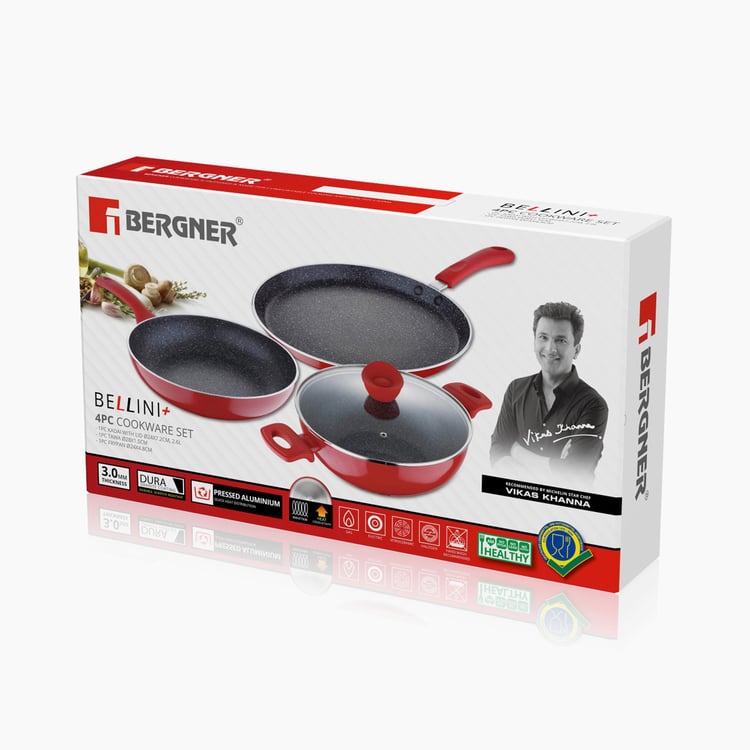 BERGNER Bellini+Pressed Aluminium 4-Pc. Non-Stick Cookware Set