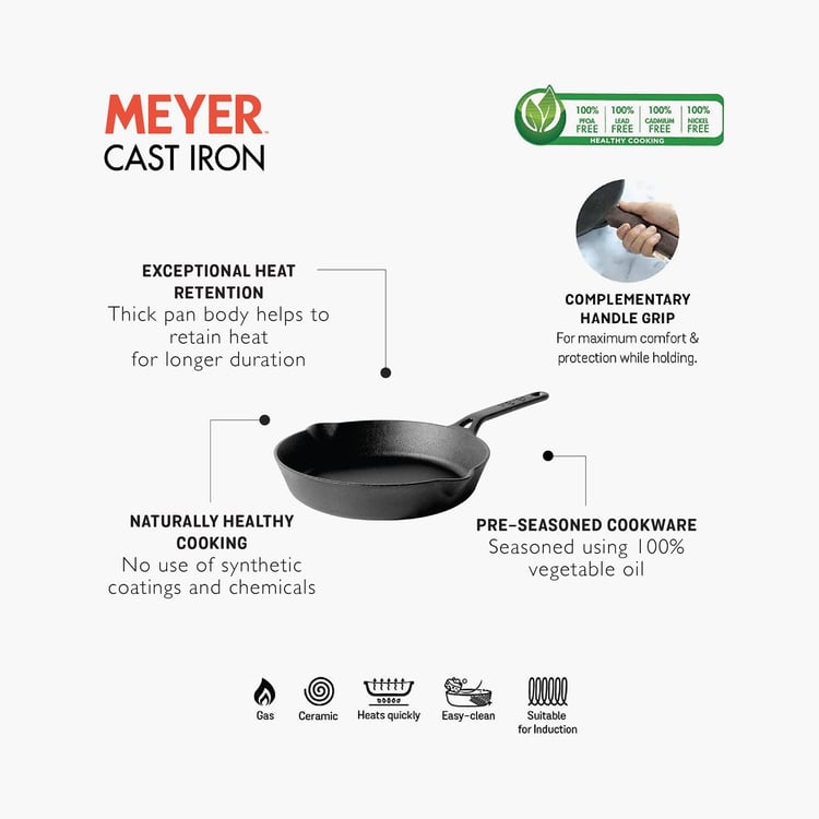 MEYER Cast Iron Open Skillet - 24 cm
