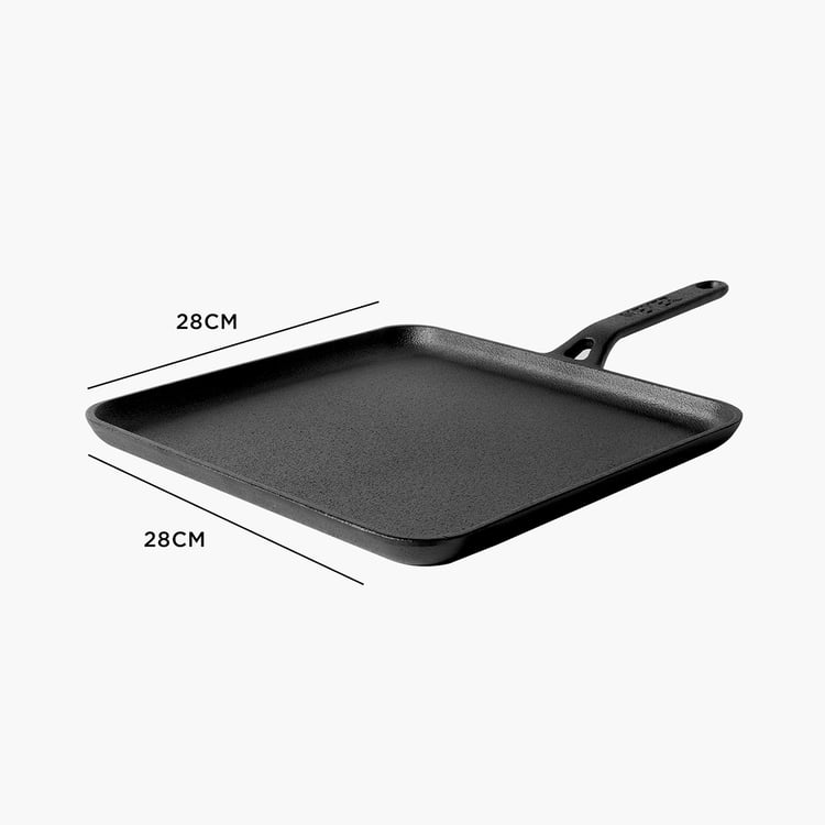 MEYER Cast Iron Square Flat Tawa - 28 cm