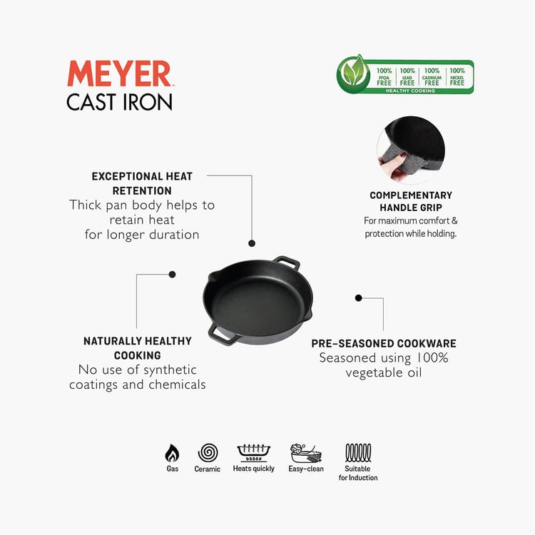 MEYER Cast Iron Skillet - 24 cm