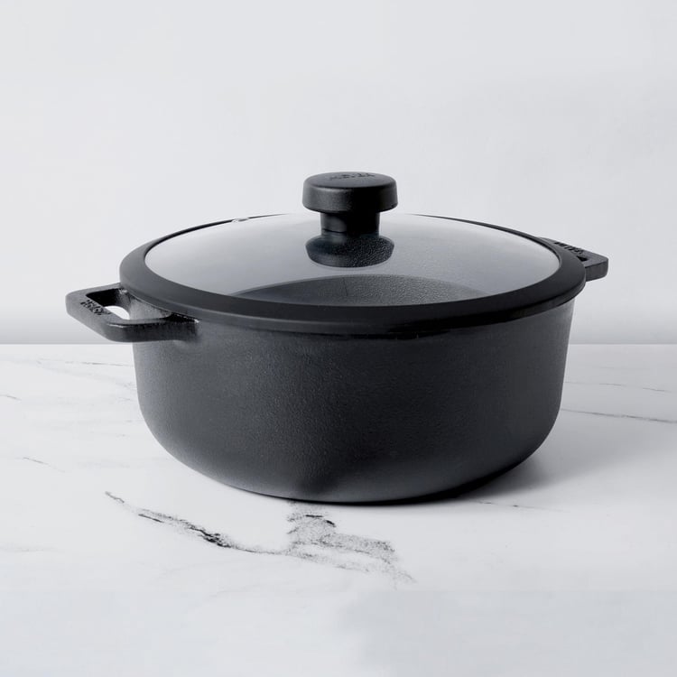 MEYER Cast Iron Sauteuse with Glass Lid - 24 cm