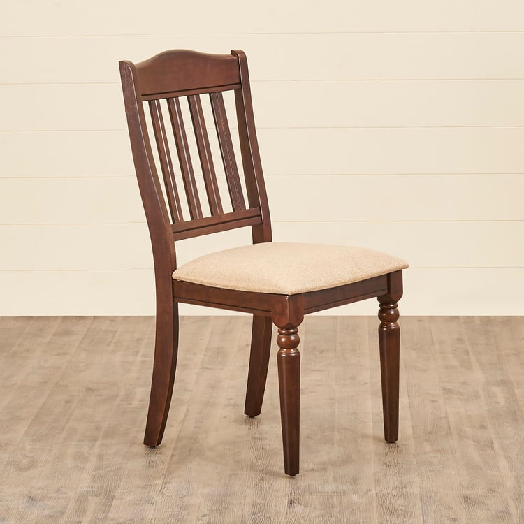 Savoy Set of 2 Rubber Wood Dining Chairs - Beige