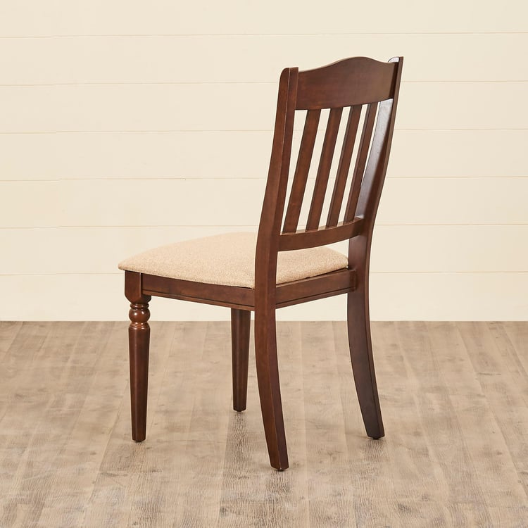 Savoy Set of 2 Rubber Wood Dining Chairs - Beige