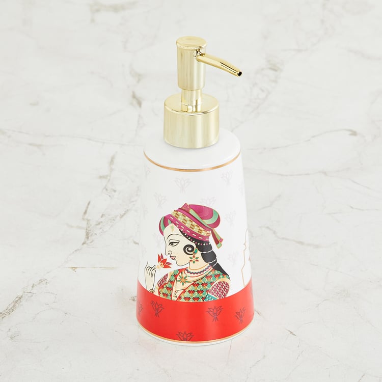 Raja Rani Ceramic Soap Dispenser