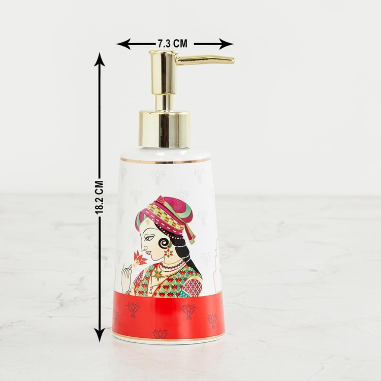Raja Rani Ceramic Soap Dispenser