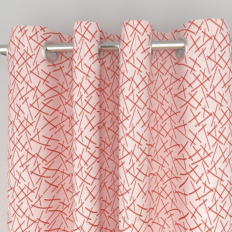 Phoenix Matchstick Printed Door Curtain Pair -  1.35 m x  2.25 m