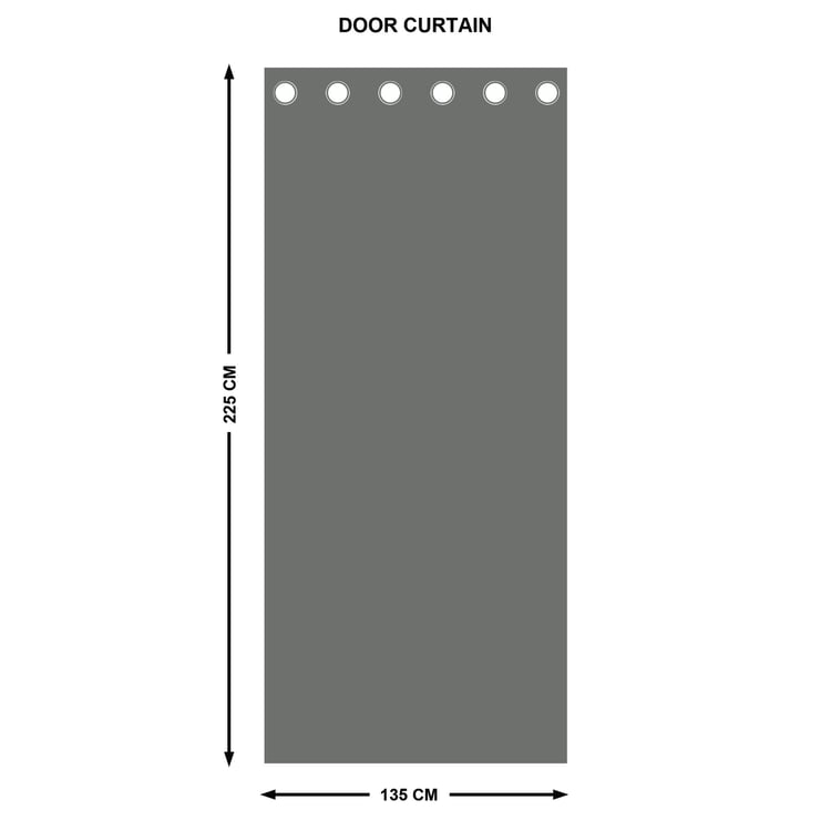 Phoenix Matchstick Printed Door Curtain Pair -  1.35 m x  2.25 m