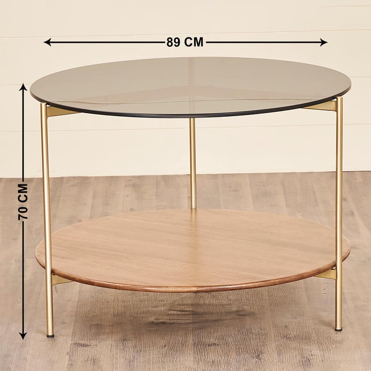 Noir Glass Top Coffee Table - Black