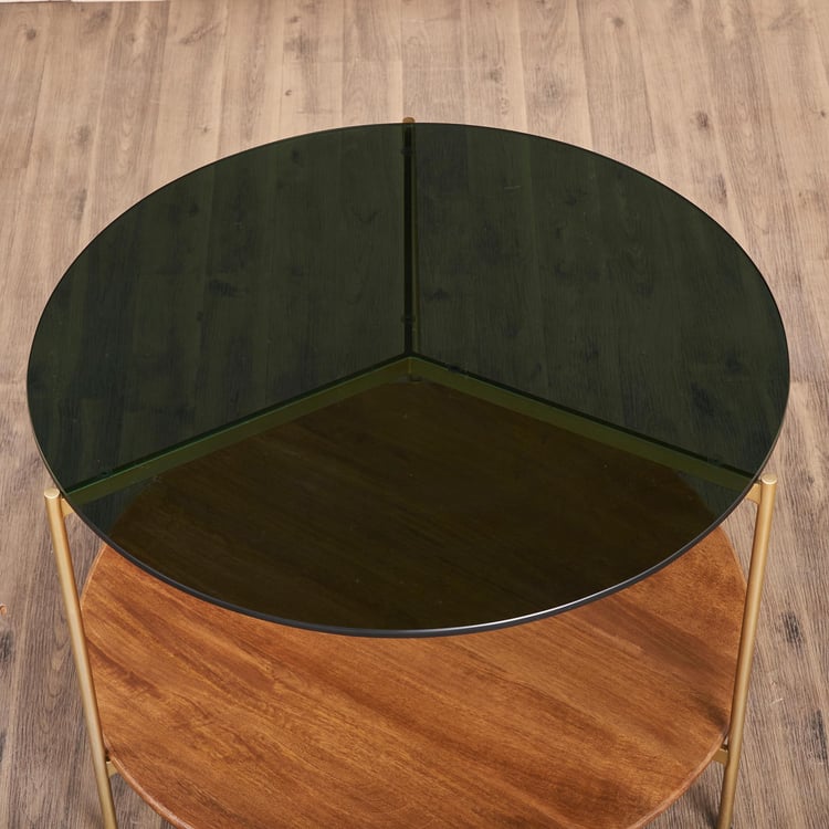 Noir Glass Top Coffee Table - Black