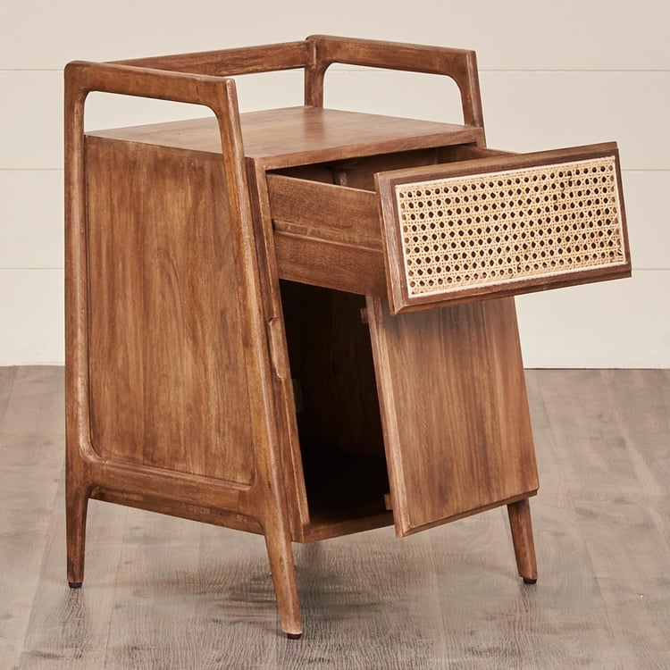 Cane Connection Mango Wood End Table - Brown