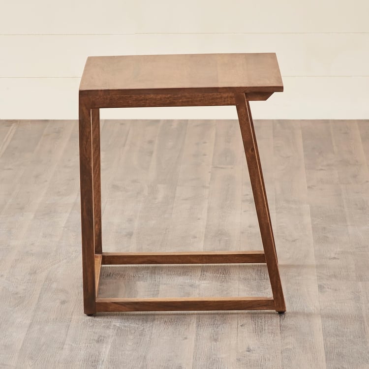 Amber Mango Wood Nest of 2 Tables - Brown
