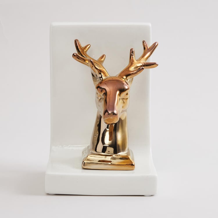 Brighton Ceramic Reindeer Book End