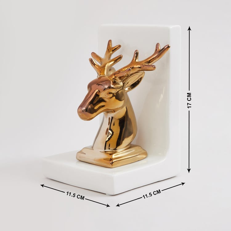 Brighton Ceramic Reindeer Book End