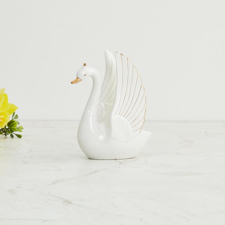 Brighton Ceramic Swan Candle Holder