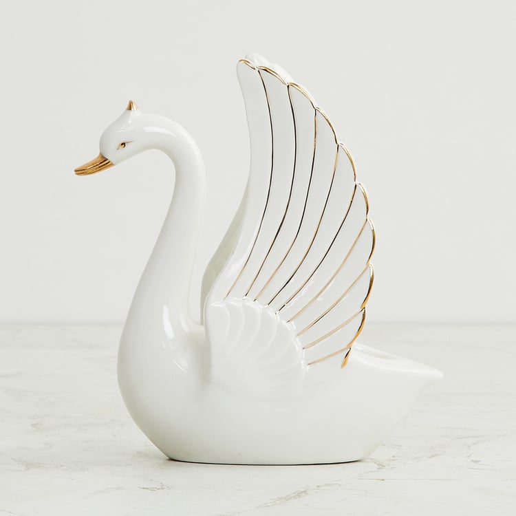 Brighton Ceramic Swan Candle Holder