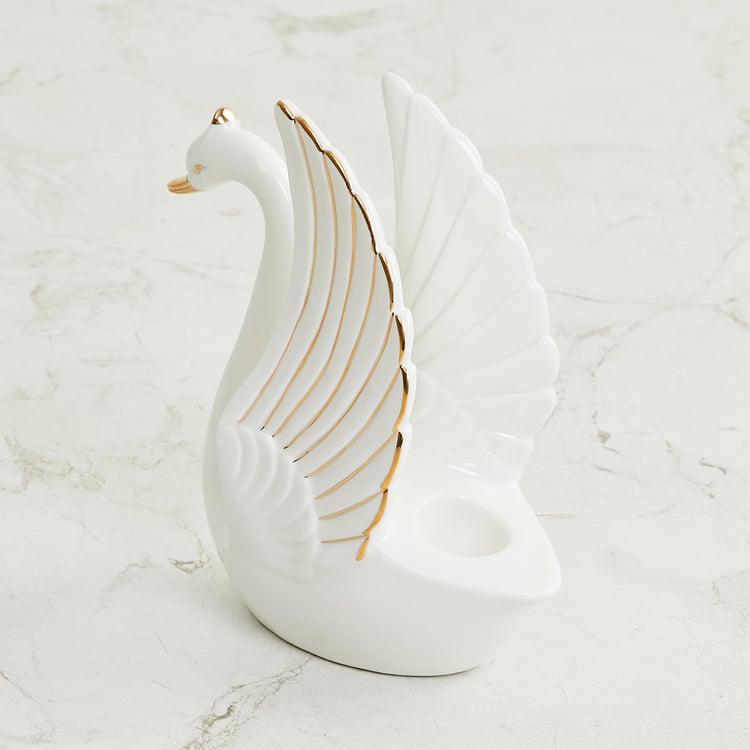 Brighton Ceramic Swan Candle Holder