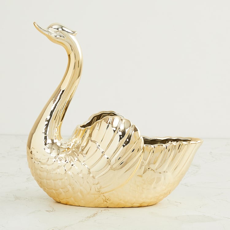 Brighton Metal Swan Decorative Bowl