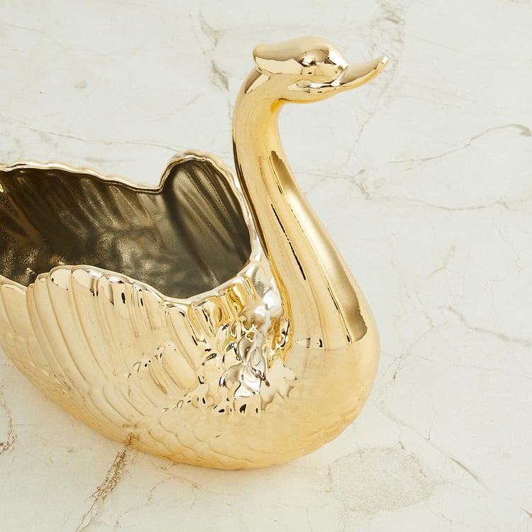 Brighton Metal Swan Decorative Bowl