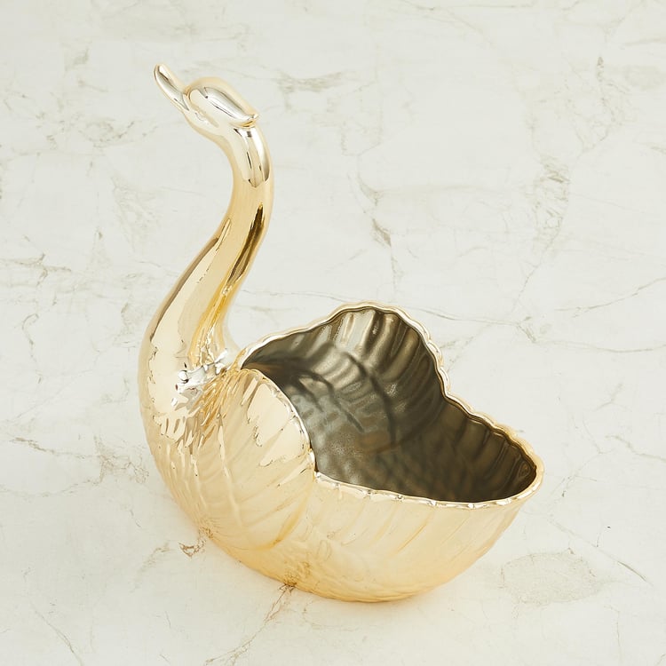 Brighton Metal Swan Decorative Bowl