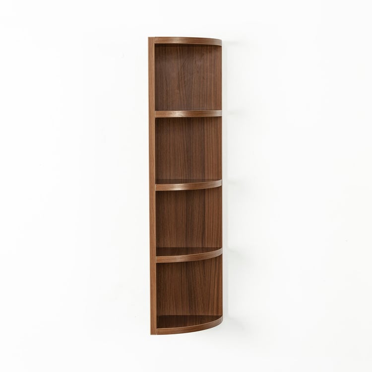 Helios Clara 5-Tier Corner Shelf - Brown