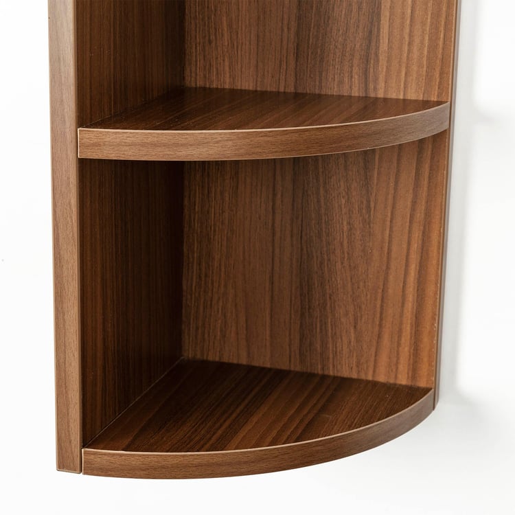 Helios Clara 5-Tier Corner Shelf - Brown