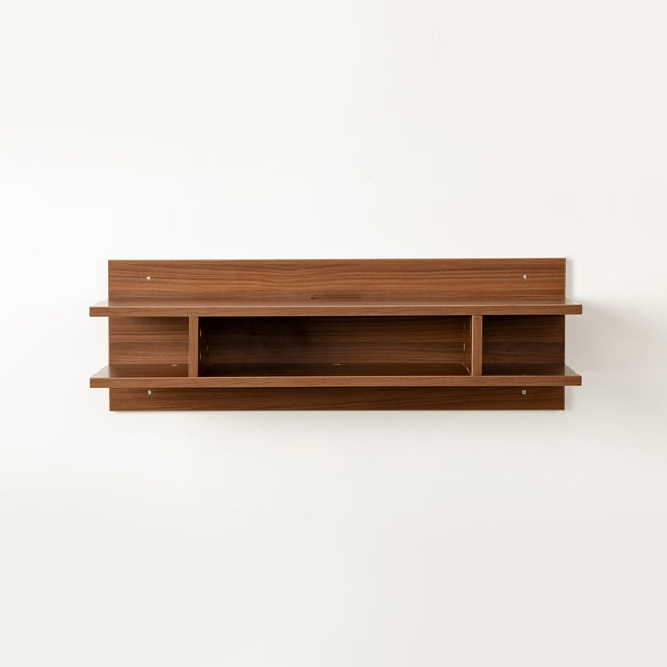 Helios Liam Floating Shelf TV Console Unit - Brown