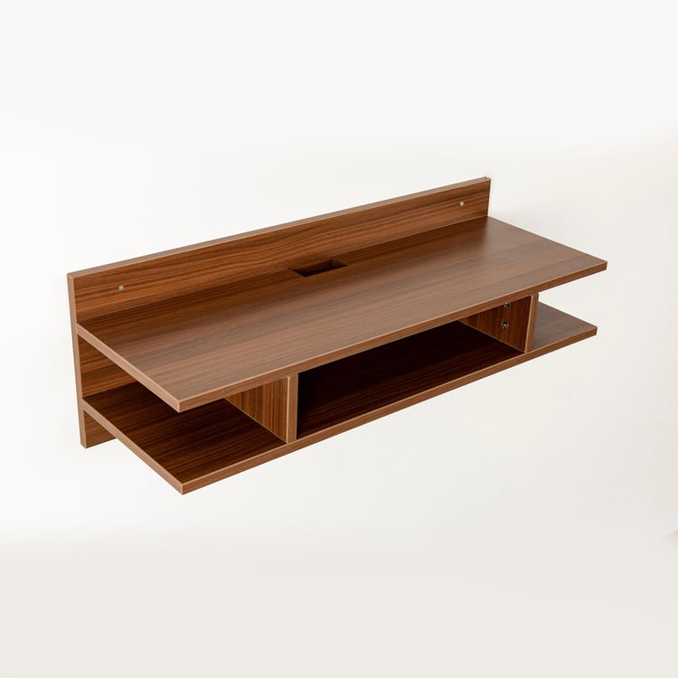 Helios Liam Floating Shelf TV Console Unit - Brown