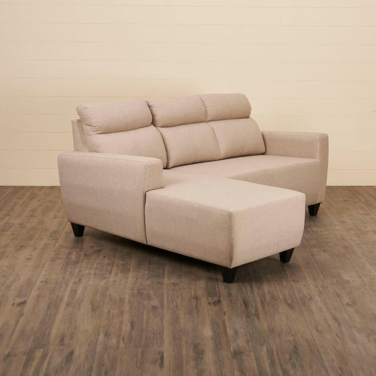 Helios Emily Fabric 2-Seater Left Corner Sofa with Chaise - Beige