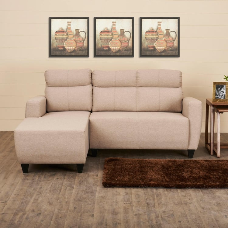 Helios Emily Fabric 2-Seater Left Corner Sofa with Chaise - Beige