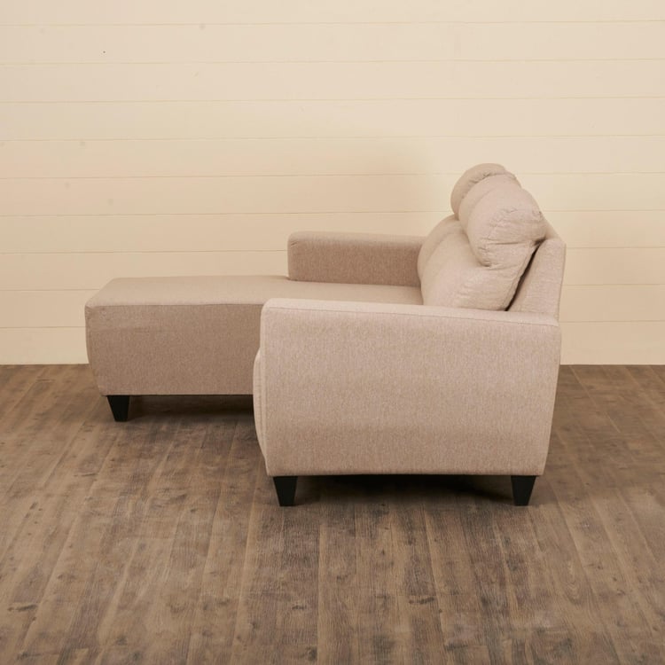 Helios Emily Fabric 2-Seater Left Corner Sofa with Chaise - Beige