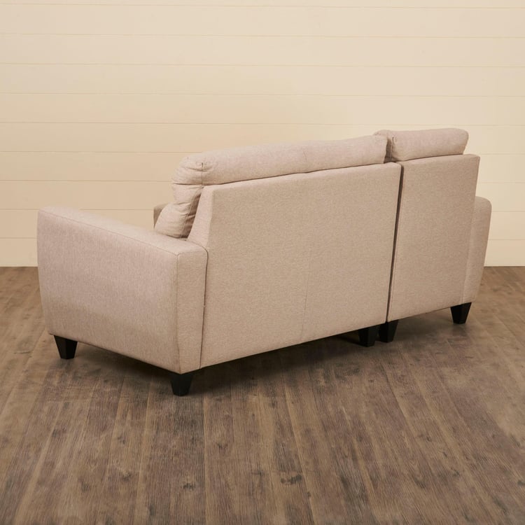 Helios Emily Fabric 2-Seater Left Corner Sofa with Chaise - Beige