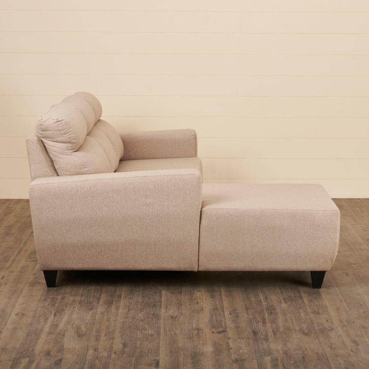 Helios Emily Fabric 2-Seater Left Corner Sofa with Chaise - Beige