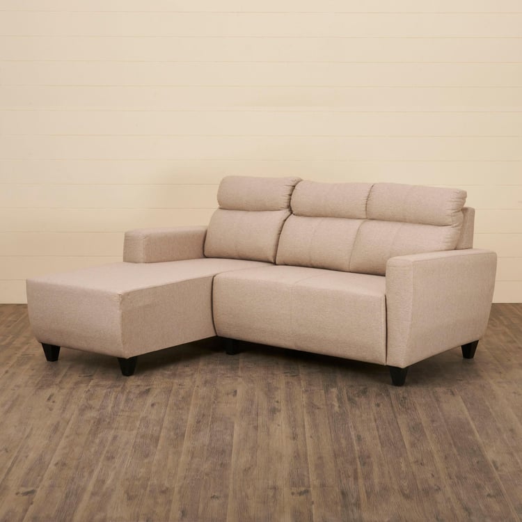 Helios Emily Fabric 2-Seater Left Corner Sofa with Chaise - Beige