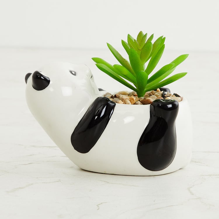 Garnet Elsa Artificial Succulent in Panda Planter